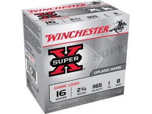 Winchester Super-X Game Loads Ammunition 16 Gauge 2-3/4 1 oz #8 Shot Box of 25 - 137465" XU168