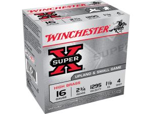 Winchester Super-X High Brass Ammunition 16 Gauge 2-3/4 1-1/8 oz #4 Shot - 386754" X16H4