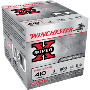 Winchester Super-X High Brass Ammunition 410 Bore 3" 3/4 oz of 8-1/2 Shot Box of 25