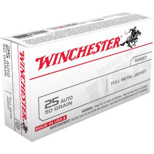 Winchester Super X .25 ACP Ammunition 500 Rounds, FMJ, 50 Grains Q4203