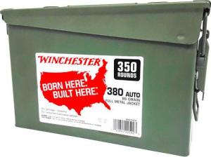 Winchester USA .380 ACP Ammunition 700 Rounds Two Ammo Cans 95 Grain FMJ 1190fps
