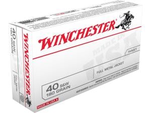 Winchester USA .40 S&W Ammunition 500 Rounds, FMJ, 180 Grain Q4238