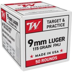 Winchester USA Target Pack 9mm 115 Gr FMJ (Range Bundle)