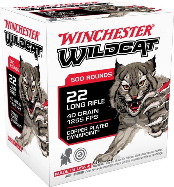 Winchester Wildcat .22 Long Rifle 40 Grain Copper Plated Rimfire Ammunition 500 Rounds WW22LRB