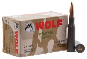 Wolf Military 7.62X54R FMJ 148 Gr 500 RDs MC76254R148