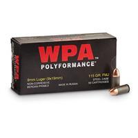 Wolf Performance Handgun Ammo - 9mm Luger - 115 Grain - 500 Rounds