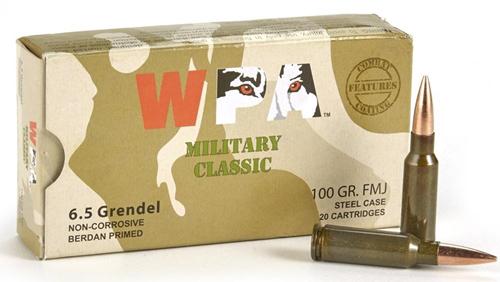 Wolf Performance Military Classic 6.5 Grendel Ammunition 20 Rounds FMJ 100 Grain