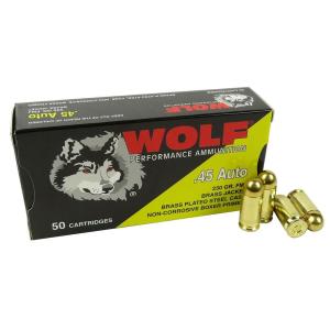 Wolf Performance Turkish 45 ACP 230gr FMJ 50/RD