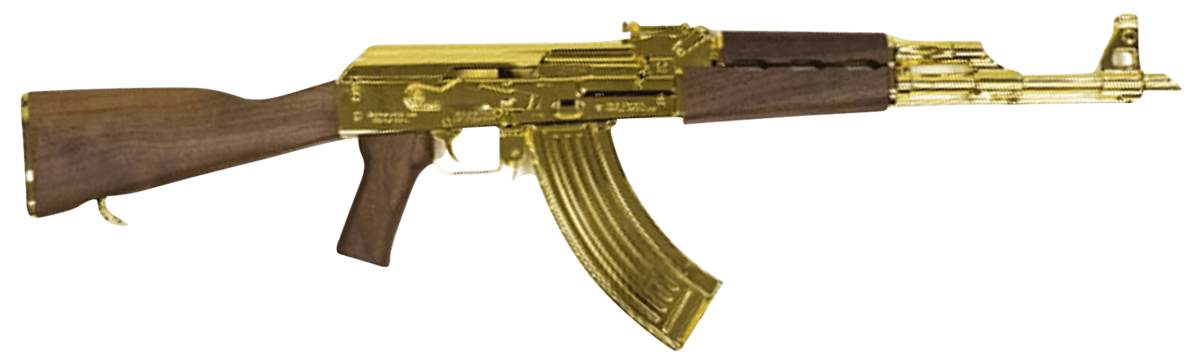 Zastava M70 24K Gold Plated AK47 ZR7762WMGL 7.62x39mm 30+1 rd 16.25"