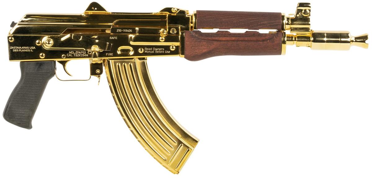 Zastava ZPAP M92 24K  Gold ZP92762SRGL 7.62x39mm 30+1 10"